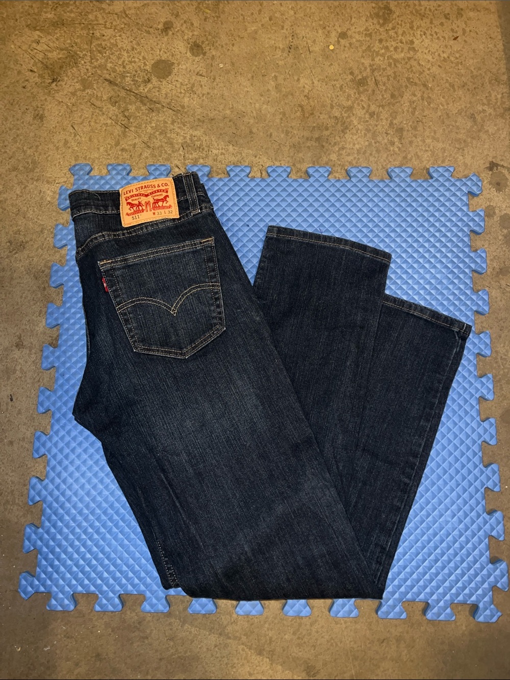 Levi's Men's Dark Indigo Straight Jeans